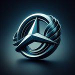 modern 3D Benz logo with a sleek design