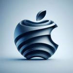 modern 3D apple logo with a sleek design