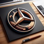 modern 3D Benz logo with a sleek design