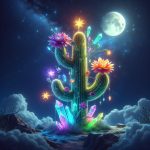 3d rendering of magical cactus