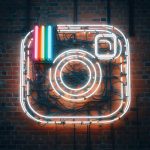 Instagram Logo with Lights