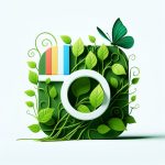 instagram logo with plant