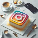 instagram 3D Logo made with cake
