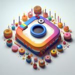 instagram Logo with cake