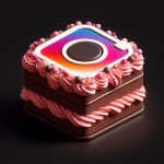 instagram Logo made with beautiful cake