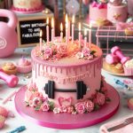 Birthday Cake for woman Bodybuilder
