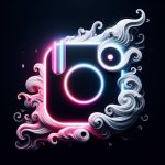 Instagram logo made with smoke
