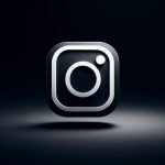 Instagram logo with black and white colors